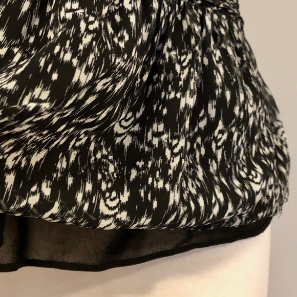 Armani Exchange Black/White Sweetheart Peplum Top - Picture 9 of 15